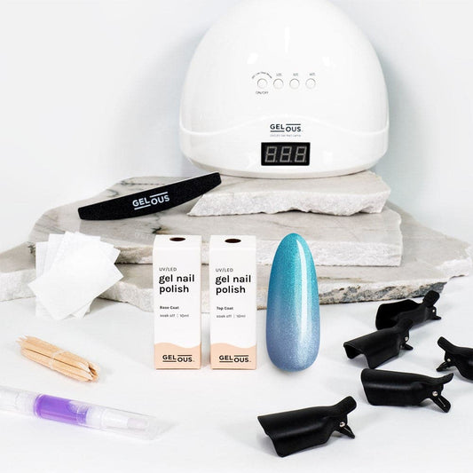 Gelous gel nail polish Thermal Island Time Starter Pack - photographed in New Zealand