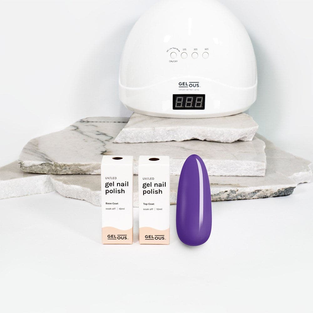 Gelous gel nail polish Violet Delights Basic Pack - photographed in New Zealand