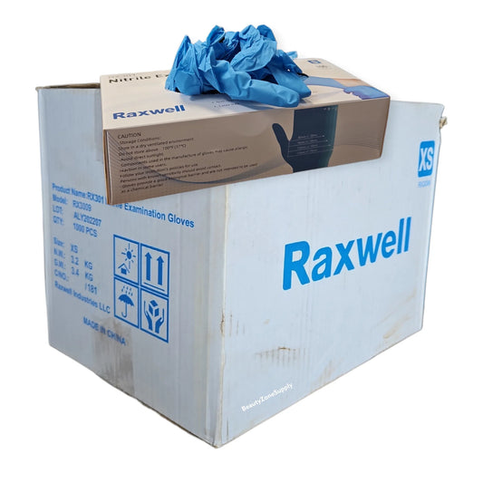 Raxwell Nitrile Examination Gloves Blue Case 10 Box