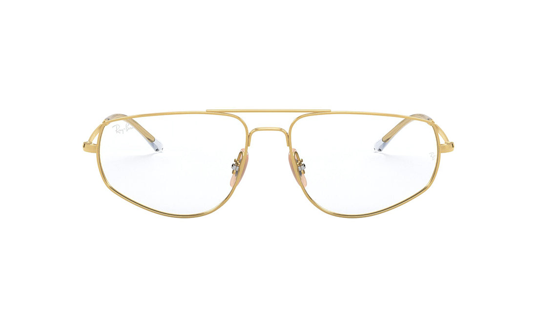 Frames Rayban 0RX6455 Aviator, Frames, Gold, Grey, Large, Mens, Metal, Prescription, Rayban