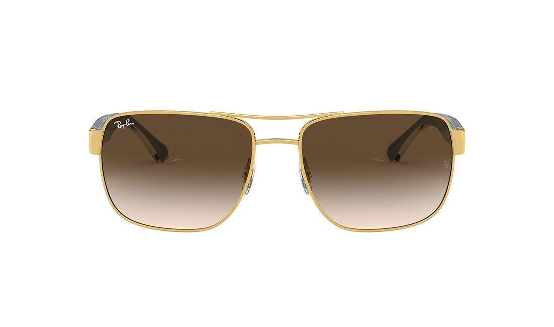 Sunglasses Rayban 3530 Aviator, Gold, Grey, Large, Mens, Metal, Non-Polarized, Plastic, Prescription, Rayban, Sunglasses