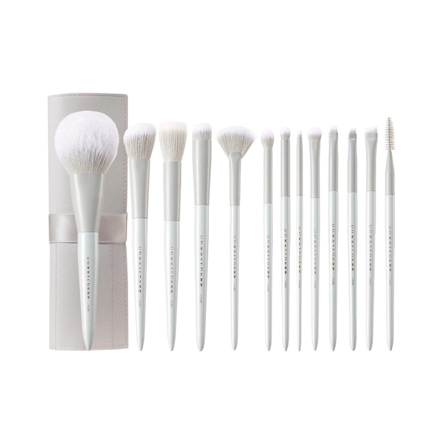 Rownyeon Jade Porcelain Portable Makeup Brush 13-in-Set RY008 - Chic Decent