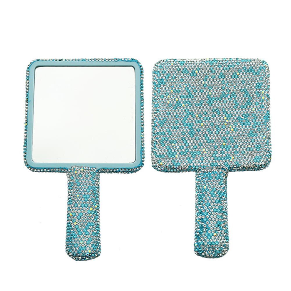 Rhinestone Heart Hand Mirror