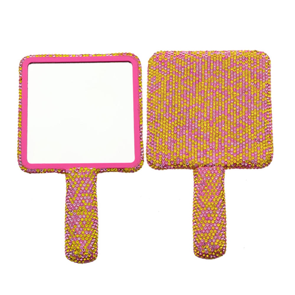 Rhinestone Heart Hand Mirror
