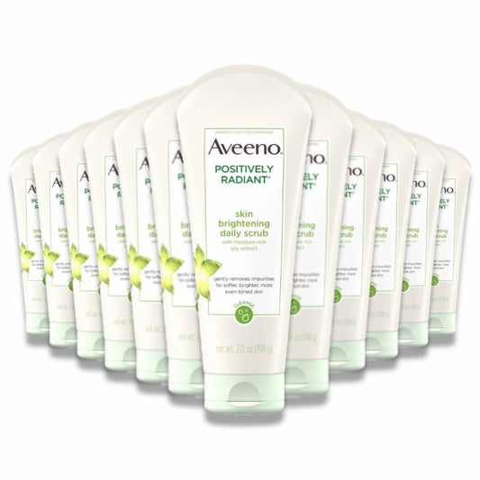 Aveeno - Positively Radiant Skin Brightening Exfoliating Daily Facial Scrub with Moisture - 7 Oz - 12 Pack