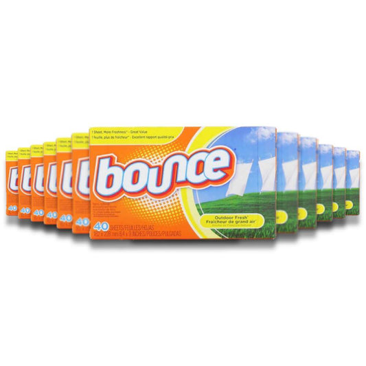 Bounce - Fabric Softener Dryer Sheet Outdoor Fresh - 40 Ct - 12 Pack