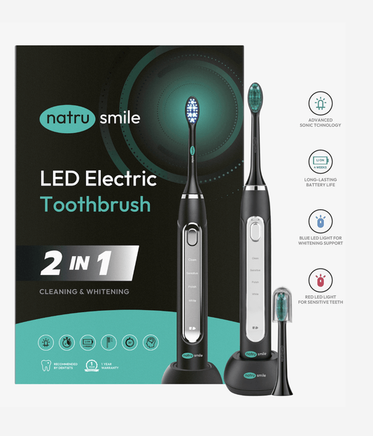 Whitening LED electric toothbrush + 4 replacement heads