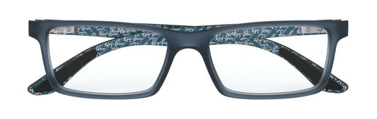 ray ban 8901 optical eyewear prescription glasses plastic acetate carbon fibre lightweight comfortable men classic traditional bold rectangular shape casual dressy trendy easy to wear business matte navy blue