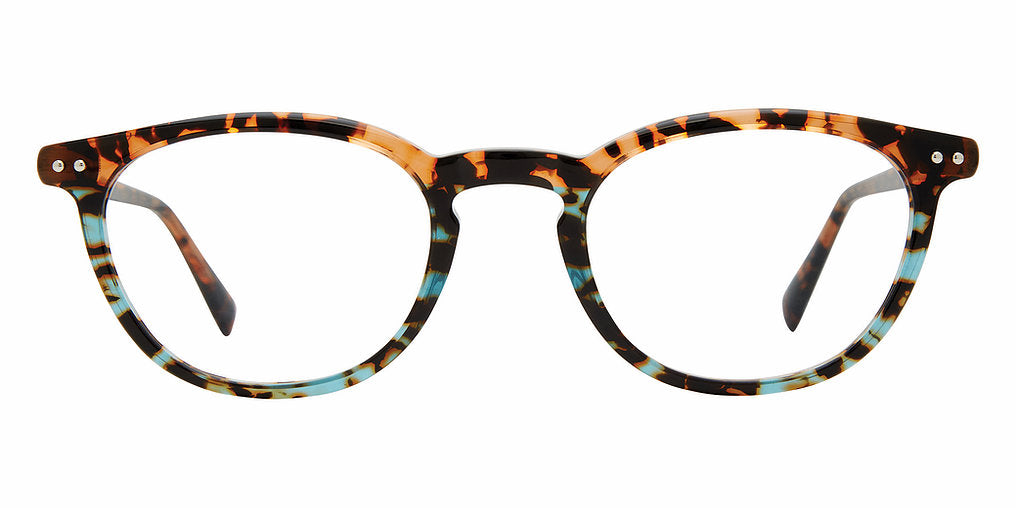 seraphin danbury plastic acetate made in japan optical prescription glasses eyewear unisex men male women female ladies round classic vintage keyhole bridge 8180 teal brown tortoise