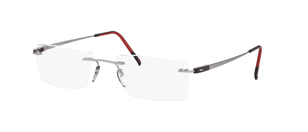 silhouette optical prescription eyewear racing collection 5502 eyeglasses glasses rimless titanium lightweight made in austria matte grey red