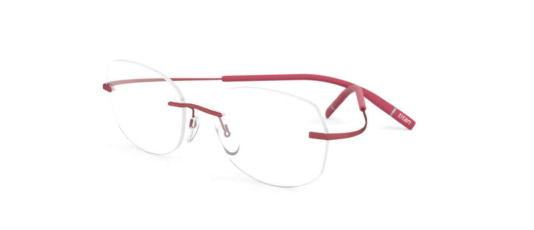 silhouette tma the icon 5541 optical prescription eyewear eyeglasses glasses, screwless, hingeless, titanium, lightweight comfortable, classic timeless, made in austria, red