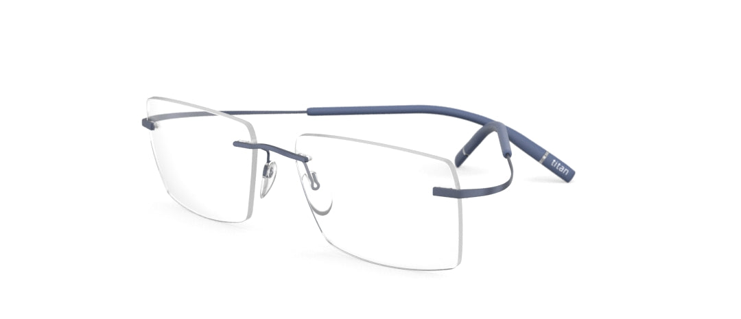 silhouette tma the icon 5541 optical prescription eyewear eyeglasses glasses, screwless, hingeless, titanium, lightweight comfortable, classic timeless, made in austria, blue