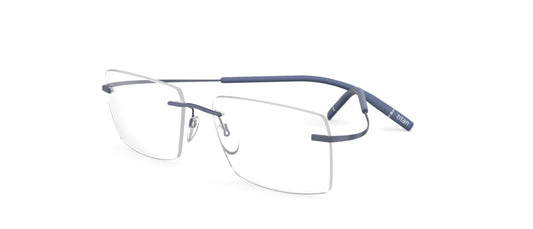 silhouette tma the icon 5541 optical prescription eyewear eyeglasses glasses, screwless, hingeless, titanium, lightweight comfortable, classic timeless, made in austria, blue