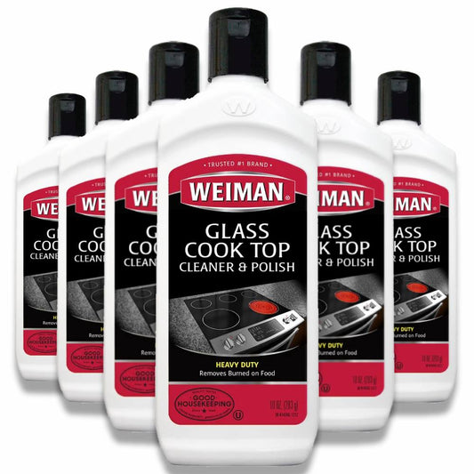 Weiman - Glass Cooktop Heavy Duty Cleaner & Polish - 10 Oz - 6 Pack